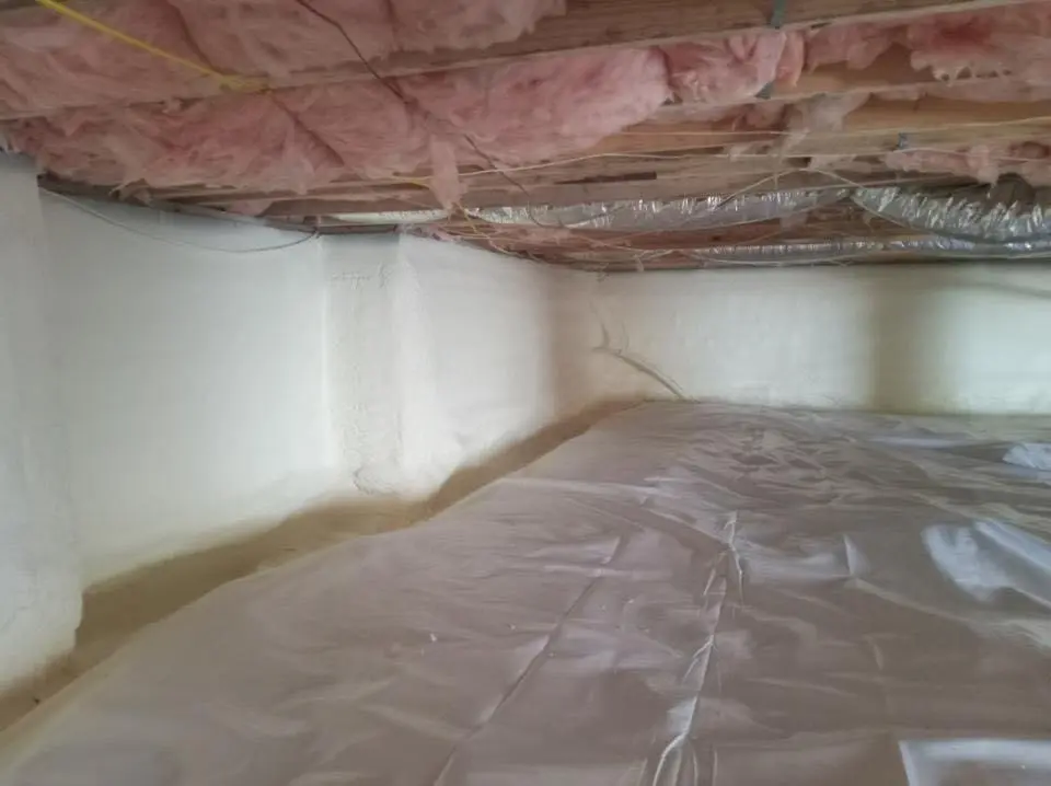 Crawl space encapsulation with closed-cell spray foam for Attic Insulation in Kailua-Kona